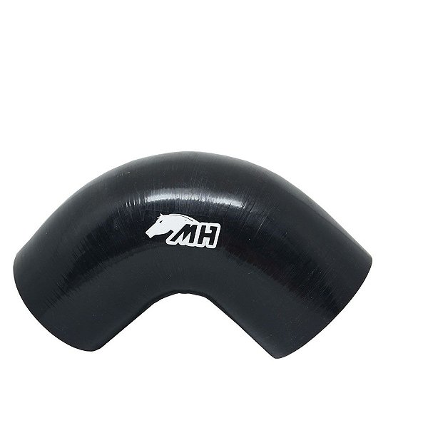 MANGOTE SILICONE CURVA 90º 4" PRETO (MHSH-90-102-152) METAL HORSE