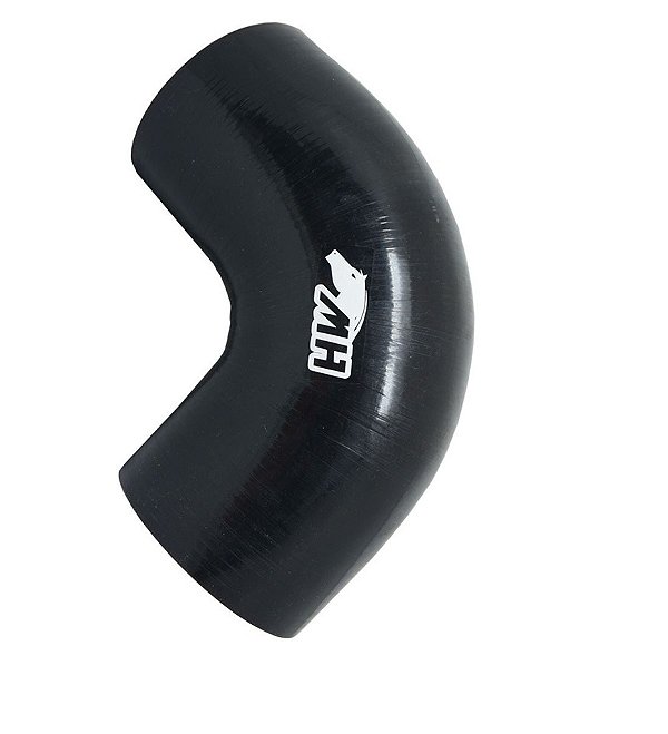MANGOTE SILICONE CURVA 90º 3" PRETO (MHSH-90-76-150-250) METAL HORSE