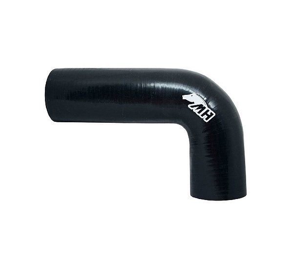 MANGOTE SILICONE CURVA 90º TIPO "L" 2½" PRETO (MHSH-90-63-150-250) METAL HORSE