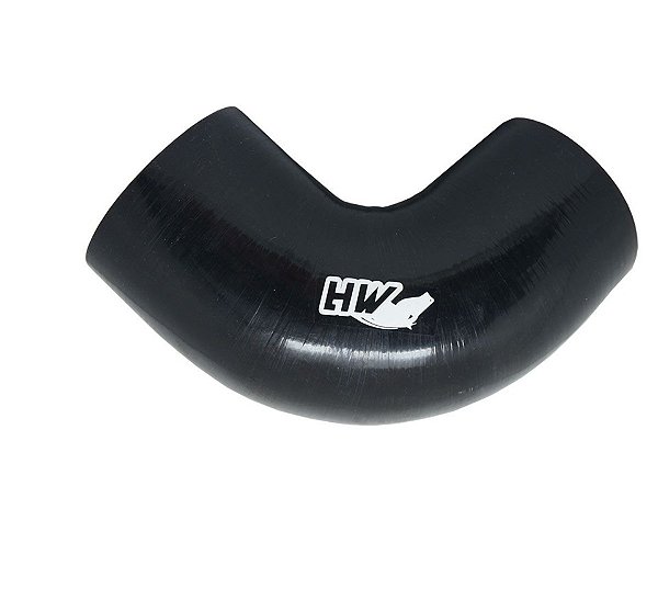 MANGOTE SILICONE CURVA 90º 3½" PRETO (MHSH-90-89-125) METAL HORSE