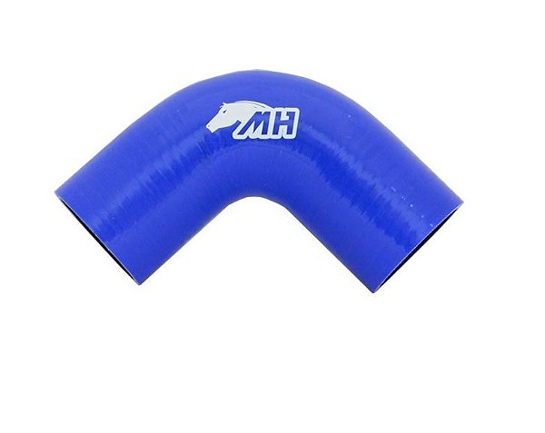 MANGOTE SILICONE CURVA 90º 2½" AZUL (MHSH-90-63-125-A) METAL HORSE
