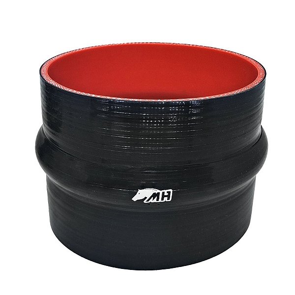 MANGOTE SILICONE RETO EMENDA C/ HUMP 5" PRETO (MHSH-RH-127-100) METAL HORSE