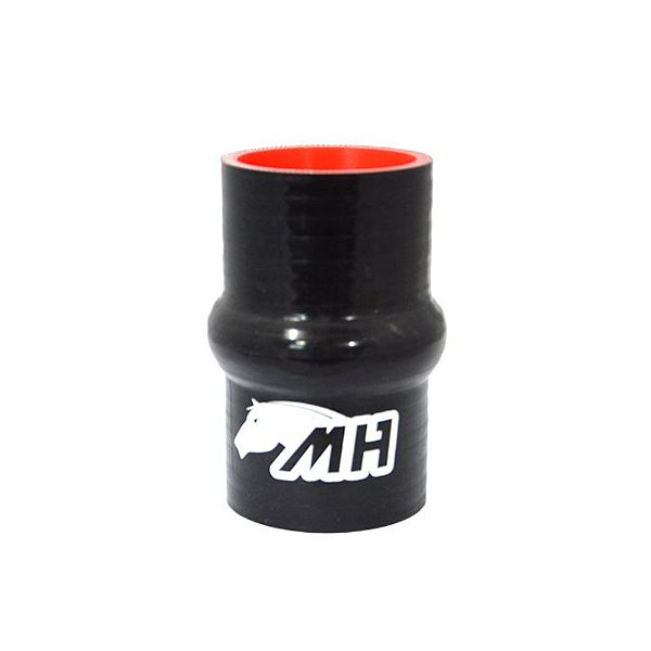 MANGOTE SILICONE RETO EMENDA C/ HUMP 2" PRETO (MHSH-RH-51-100) METAL HORSE