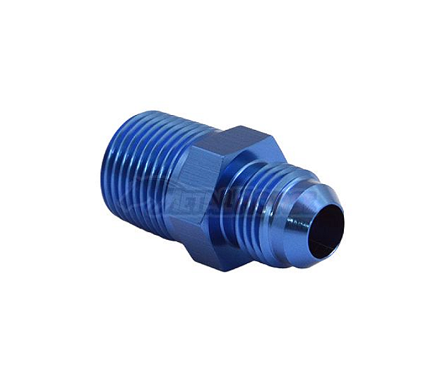 NIPLE CONEXAO AMERICANA 06AN X 3/8 AZUL (MHNPT-38-6-A) METAL HORSE