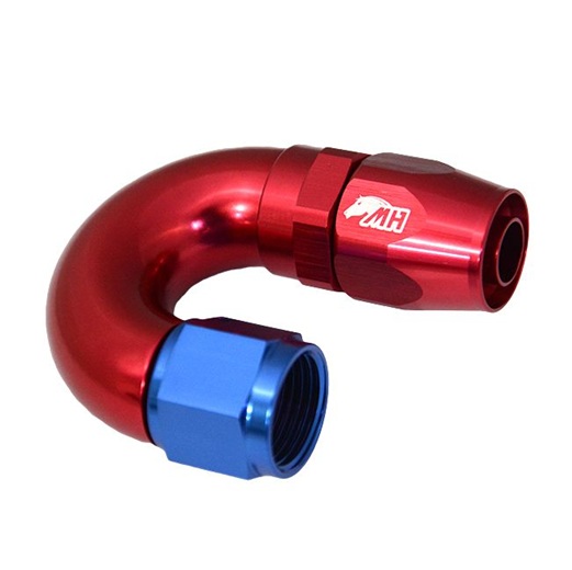 CONEXAO 10AN / AN10 180° AZUL E VERMELHO (MHCA-180-10-AV) METAL HORSE