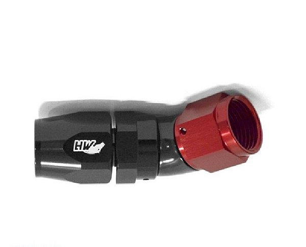 CONEXAO 12AN / AN12 45° PRETA E VERMELHO (MHCA-45-12-AV) METAL HORSE