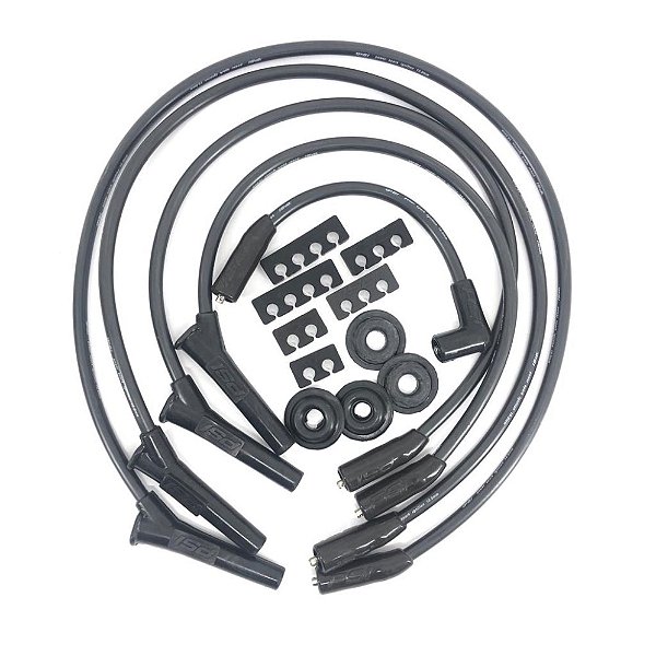 CABO VELA SILICONE 10MM KOMBI/FUSCA PRETO PONTA PRETA (PSI 070) PSI