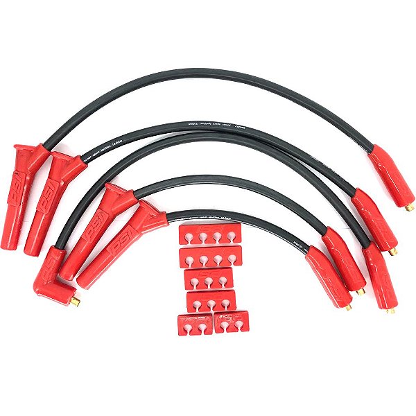 CABO VELA SILICONE 10MM OPALA 4CC PRETO PONTA VERMELHA COM PINO (PSI 019) PSI