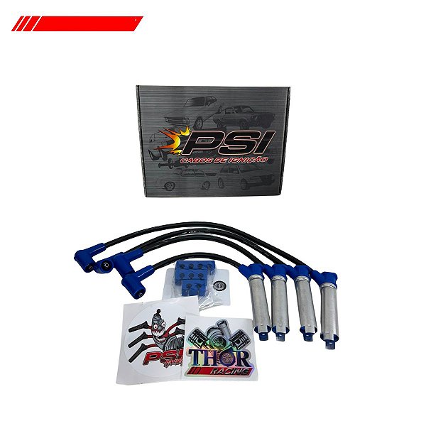 CABO VELA SILICONE 10MM CORSA/PALIO PRETO PONTA AZUL COM PINO (PSI 018) PSI