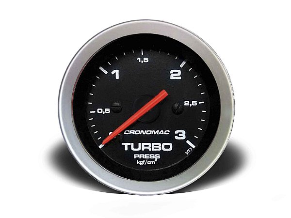MANÔMETRO TURBO 52MM MECÂNICO 3KG SPORT (155303TP) CRONOMAC