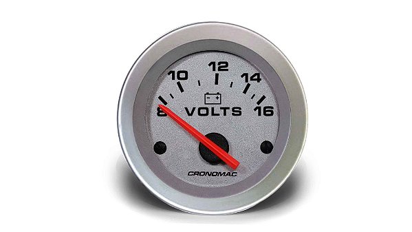 VOLTÍMETRO 52MM 12V RACING CRONOMAC