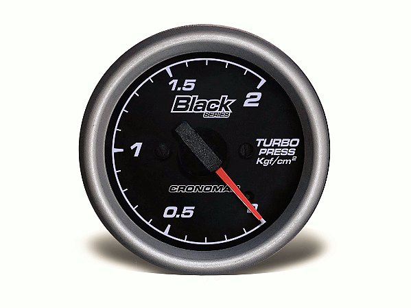 MANÔMETRO TURBO 60MM MECÂNICO 2KG BLACK CRONOMAC