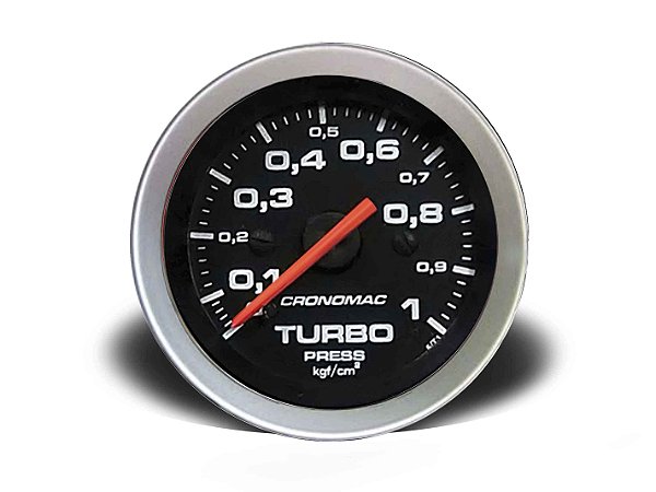 MANÔMETRO TURBO 52MM MECÂNICO 1KG SPORT (155301TP) CRONOMAC
