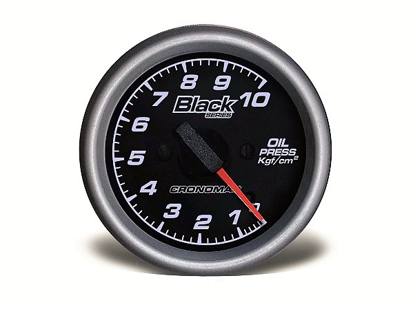 MANÔMETRO ÓLEO 60MM MECÂNICO 10KG BLACK CRONOMAC