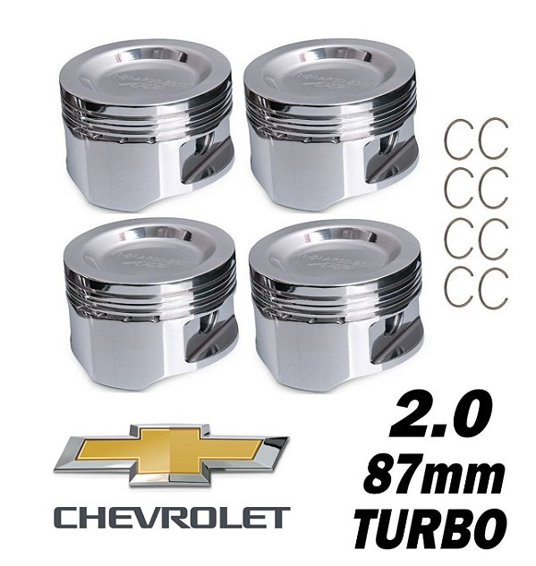 JOGO DE PISTÕES TURBO GM 2.0 8V 87MM CÔNCAVO 800CV (355) AFP