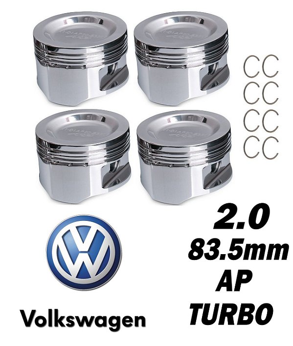 JOGO DE PISTÕES TURBO VOLKSWAGEM AP 2.0 83.5MM CÔNCAVO 800CV AFP