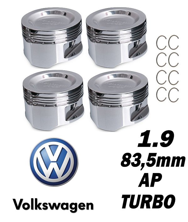 JOGO DE PISTÕES TURBO VOLKSWAGEM AP 1.9 83.5MM CÔNCAVO 800CV AFP