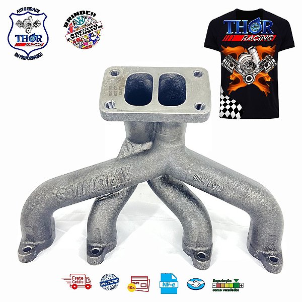 COLETOR ESCAPE TURBO VOLKSWAGEM AP C/ AR/DIREÇÃO PULSATIVO PARA CIMA (900158) AVIONICS