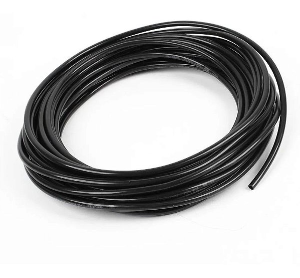 MANGUEIRA TECALON PU 6MM PRETA - ​VENDIDA POR METRO