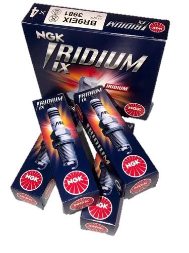 JOGO VELAS IGNIÇÃO 4 UNIDADES NGK IRIDIUM GRAU 9 BR9EIX SEXTAVADO 21MM