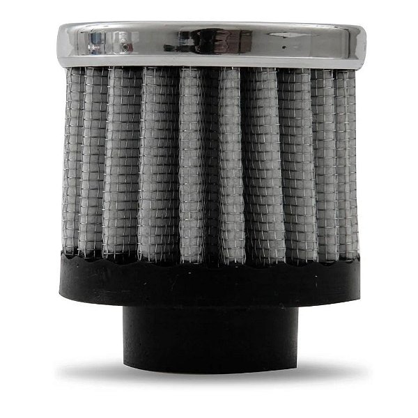 FILTRO AR RESPIRO DE ÓLEO TECIDO BRANCO RACE CHROME