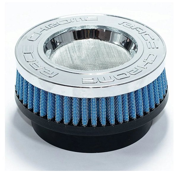 FILTRO AR TELA PROTETORA DUPLO FLUXO 100MM AZUL RACE CHROME