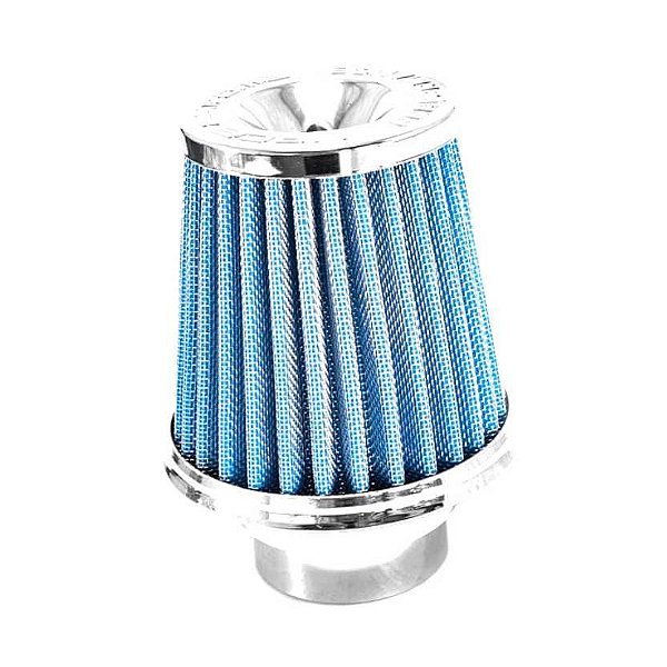 FILTRO AR MÉDIO MONOFLUXO BASE RÍGIDA AZUL RACE CHROME