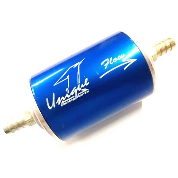 FILTRO COMBUSTÍVEL PEQUENO AZUL NIPLES DE 9MM (UN118) UNIQUE