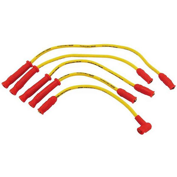 CABO VELA SILICONE 10MM VW AP SEM PINO AMARELO PONTAS VERMELHAS (CIGCBIMS09) SPA