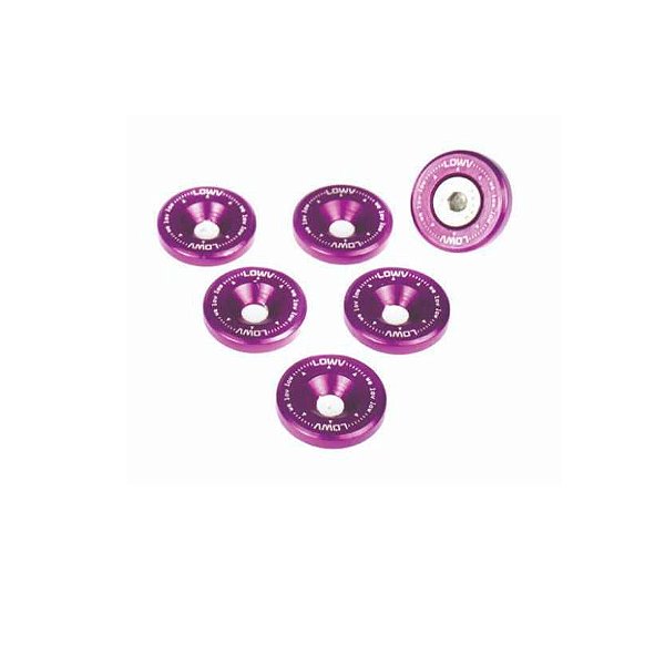 ARRUELA FENDER WASHER COM PARAFUSO M6 ROXA (FW-8) LOWV