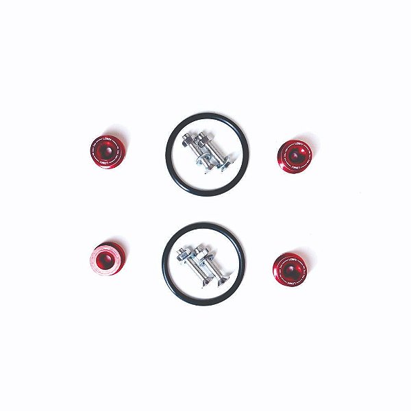 ANILHA PARA-CHOQUE KIT COM 4 UNIDADES VERMELHA (APL-3) LOWV