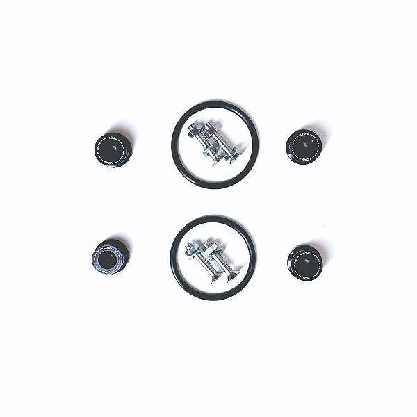 ANILHA PARA-CHOQUE KIT COM 4 UNIDADES PRETA (APL-1) LOWV
