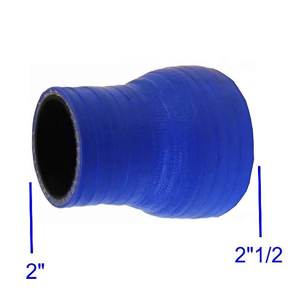 MANGUEIRA SILICONE REDUÇÃO 2½" X 2" AZUL (FL301AZ) FGL