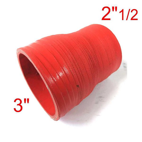 MANGUEIRA SILICONE REDUÇÃO 3"X 2½" VERMELHA (FL303VM) FGL