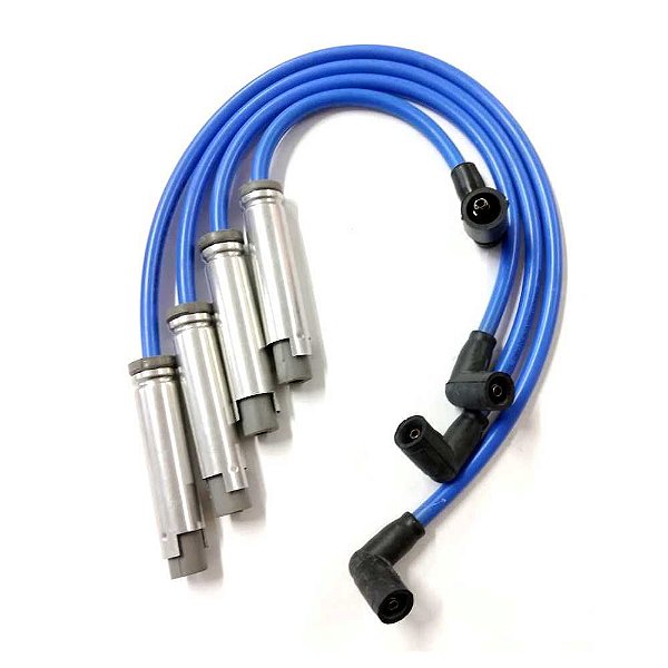CABO VELA SILICONE CORSA MPFI AZUL PONTAS CINZAS/PRETAS (300A-AZ/SC-G73) MELPIS