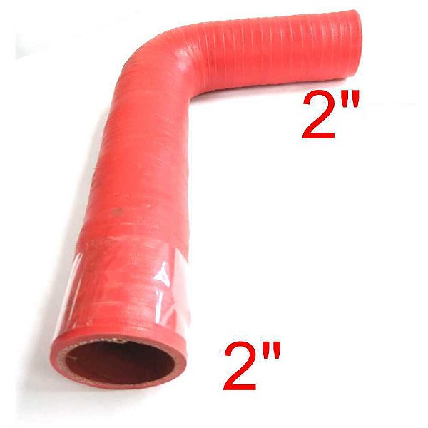 MANGOTE SILICONE CURVA 90° L 2" VERMELHO (FL327VM) FGL