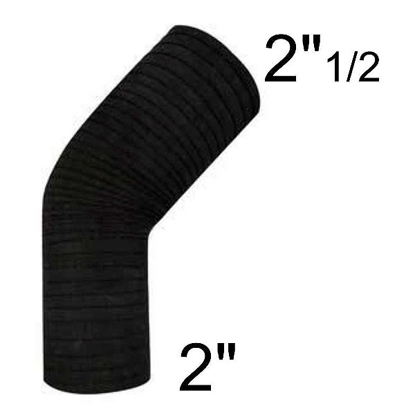 MANGUEIRA BORRACHA EPDM 45° 2½"X2" (FL221) FGL