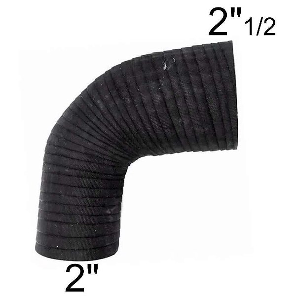 MANGUEIRA BORRACHA EPDM 90° 2½"X2" (FL214) FGL
