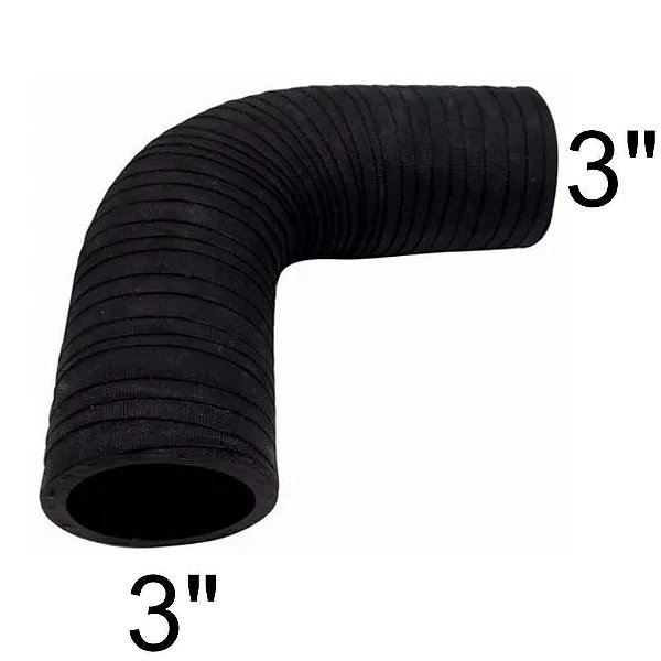 MANGUEIRA BORRACHA EPDM 90° 3" (FL216) FGL