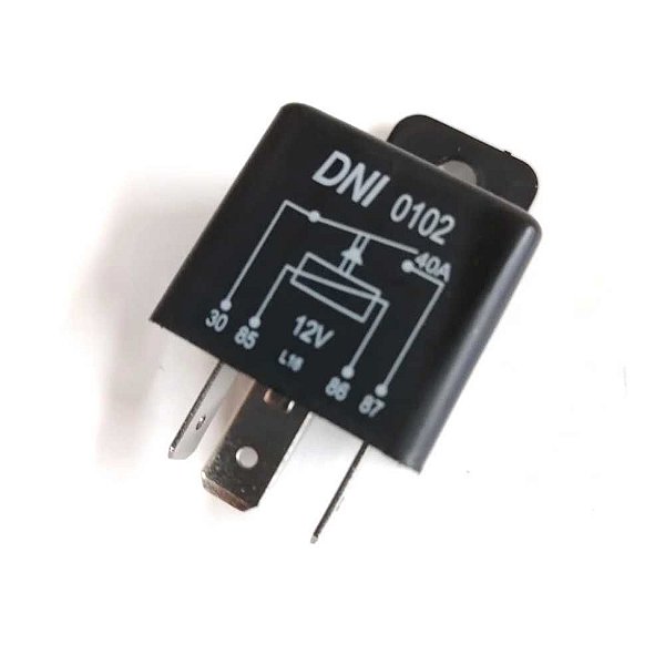 RELÉ AUXILIAR 12V/40A 4TERMINAIS DNI 0102 FÔLEGO