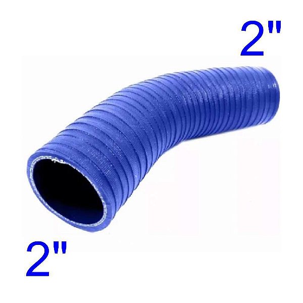 MANGUEIRA SILICONE 45° 2" AZUL (FL320AZ) FGL