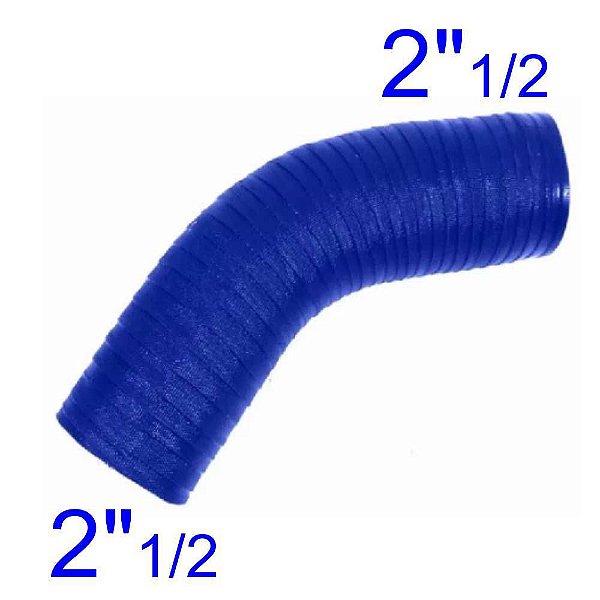 MANGUEIRA SILICONE 45° 2½" AZUL (FL323AZ) FGL