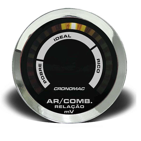 HALLMETER 52MM COMUM CROMA PRETO (625000CP) CRONOMAC