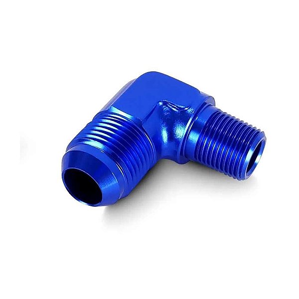 NIPLE CONEXÃO AMERICANA 10AN X 3/8" NPT 90° AZ (109038A) MTR