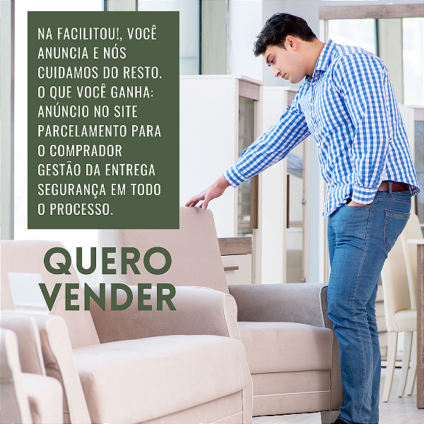 Você quer vender. A gente FACILITOU!. Seu produto merece circular. Seu tempo também.