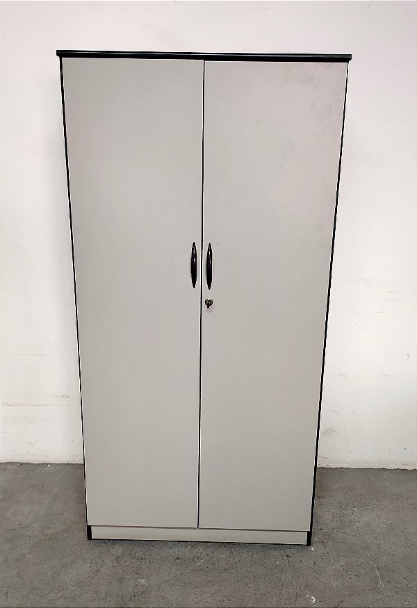 Armário 100% MDF Escritório 2 Portas Alto Chave