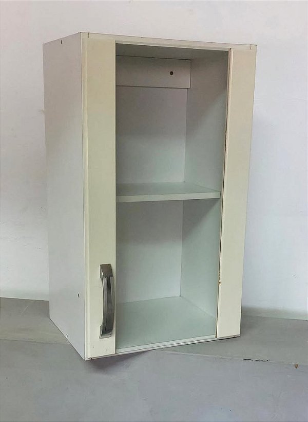 Armario suspenso de parade uma porta mdf branco seminovo