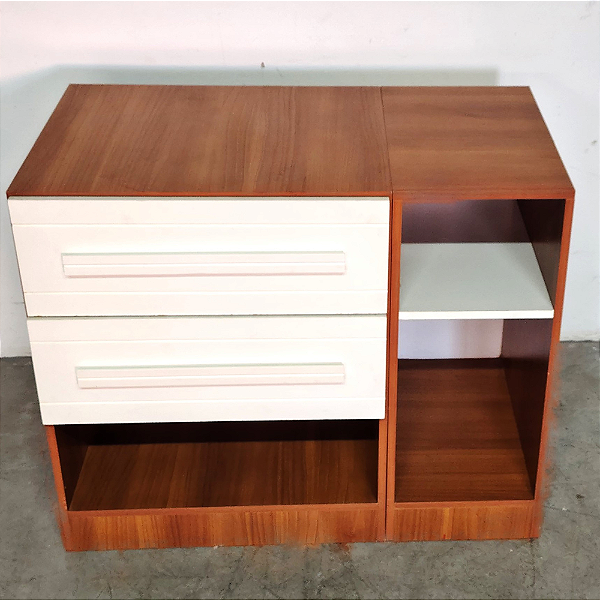 Mesa de Cabeceira Gaveteiro Nicho (Mini Comoda) 2 Gavetas