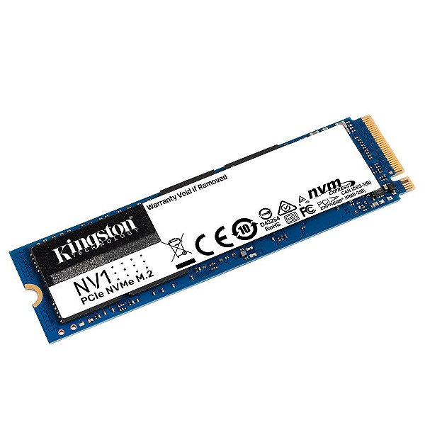 SSD Kingston NV1 500GB,M.2 2280 NVMe, Leitura: 2100MB/s e Gravação: 1700MB/s - SNVS/500G