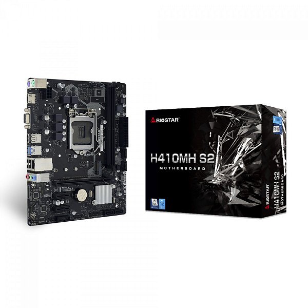 Placa-Mãe Biostar H410MH S2, Intel LGA 1200, mATX, DDR4